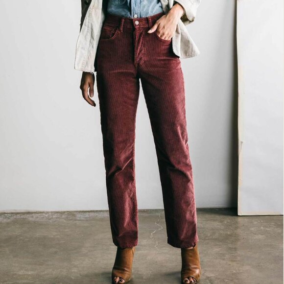 imogene + willie Amelia Corduroy Pant Burgundy 26 - Picture 3 of 6